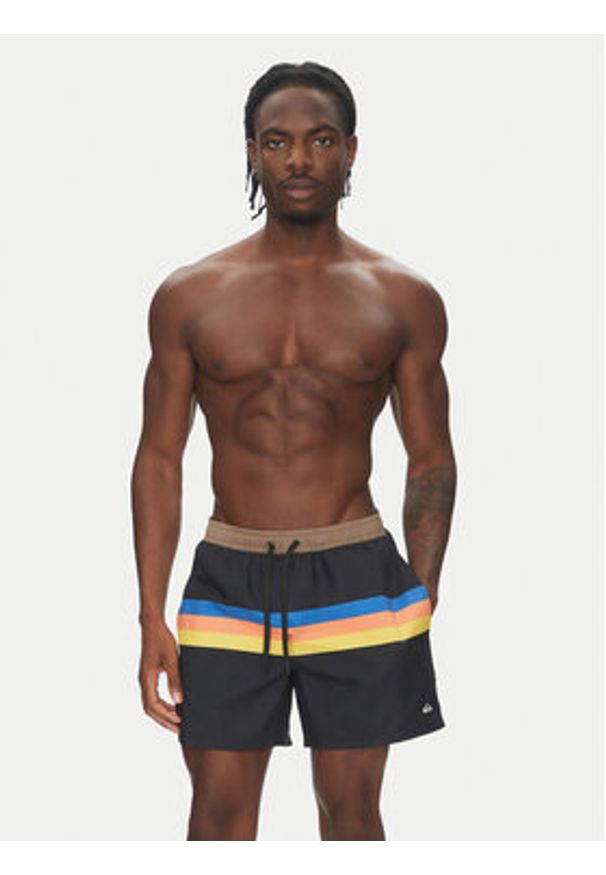 Quiksilver Szorty kąpielowe Everyday Straight Volley 15 EQYJV04121 Kolorowy Regular Fit. Materiał: syntetyk. Wzór: kolorowy