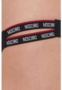 Moschino Underwear Biustonosz sportowy kolor czarny. Kolor: czarny. Rodzaj stanika: odpinane ramiączka #4