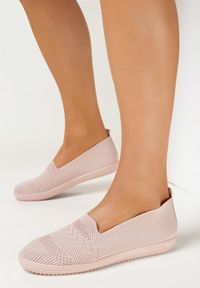 Born2be - Różowe Buty Sportowe Meliresa. Kolor: różowy. Materiał: materiał, guma. Szerokość cholewki: normalna. Wzór: ażurowy #1