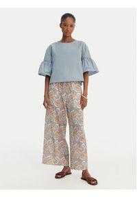 Weekend Max Mara Kuloty Nirvana 2615131132 Błękitny Loose Fit. Kolor: niebieski. Materiał: jedwab #2