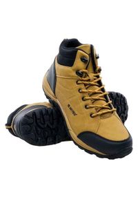 Hi-tec - Buty do chodzenia męskie Hi-Tec Canori Mid. Wysokość cholewki: za kostkę. Zapięcie: sznurówki. Kolor: żółty. Materiał: materiał, syntetyk, guma. Szerokość cholewki: normalna. Sport: turystyka piesza