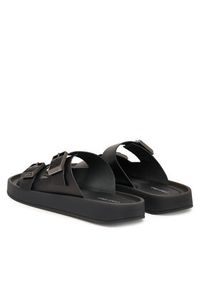 Calvin Klein Klapki Ergon Double Bar Sandal Lth HM0HM02097 Czarny. Kolor: czarny. Materiał: skóra #4