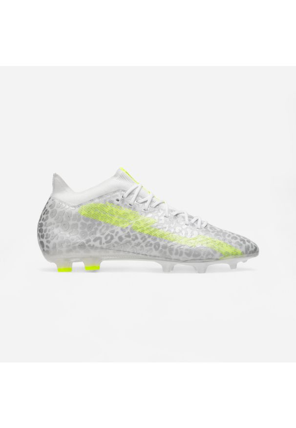 KIPSTA - Buty piłkarskie Kipsta CLR Elite FG Jaguar Boost. Kolor: biały. Materiał: dzianina, zamsz, skóra. Szerokość cholewki: normalna. Sport: piłka nożna