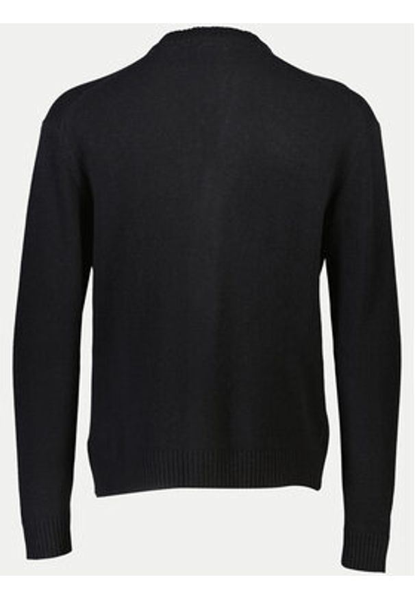 Lindbergh Kardigan 30-800223 Czarny Comfort Fit. Kolor: czarny. Materiał: wełna