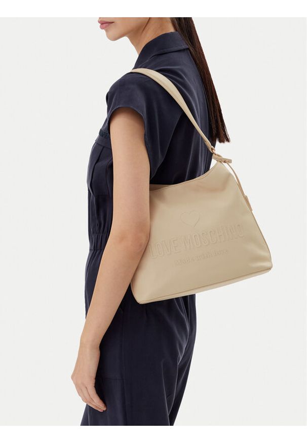 Love Moschino - LOVE MOSCHINO Torebka JC4115PP1ML1011A Écru. Kolor: kremowy. Materiał: skórzane