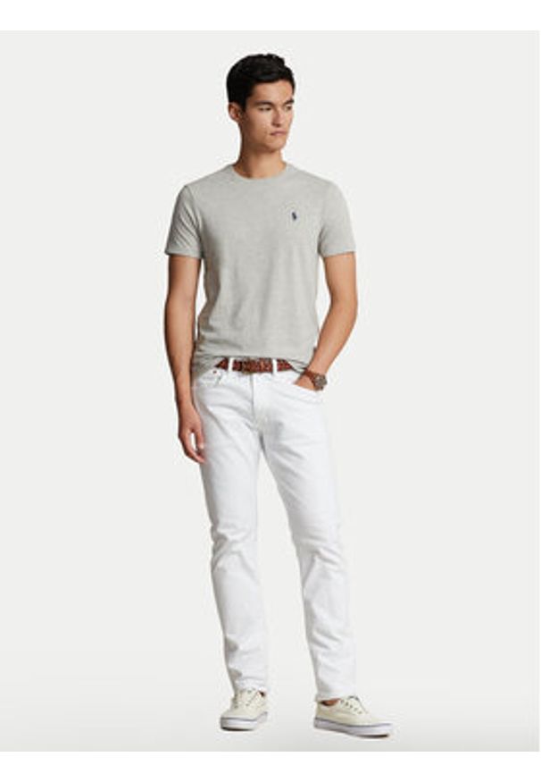 Polo Ralph Lauren T-Shirt Bsr 710680785 Szary Custom Slim Fit. Typ kołnierza: polo. Kolor: szary. Materiał: bawełna