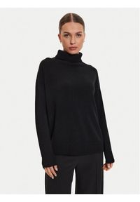 Max Mara Leisure Golf Superbo 2426366148 Czarny Relaxed Fit. Typ kołnierza: golf. Kolor: czarny. Materiał: wełna