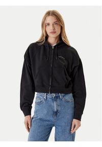 Tommy Jeans Bluza Linear DW0DW21163 Czarny Boxy Fit. Kolor: czarny. Materiał: bawełna