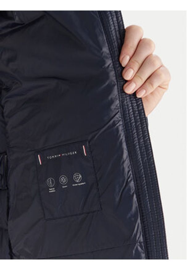 TOMMY HILFIGER - Tommy Hilfiger Kurtka puchowa WW0WW47354 Granatowy Slim Fit. Kolor: niebieski. Materiał: syntetyk