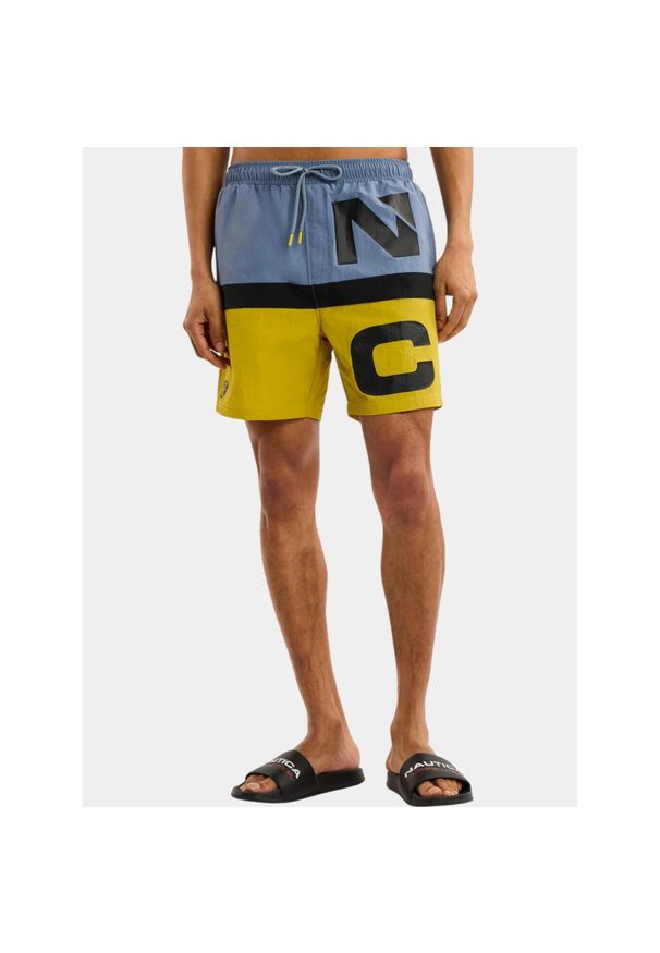 Szorty Męskie Nautica Ferns 6". Kolor: niebieski, zielony, wielokolorowy. Materiał: materiał