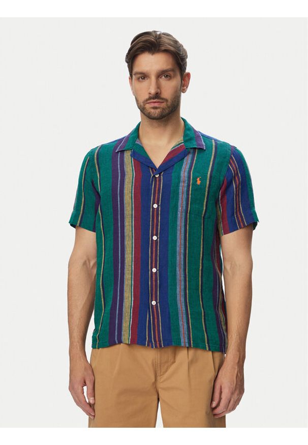 Polo Ralph Lauren Koszula 710B14232001 Kolorowy Regular Fit. Typ kołnierza: polo. Materiał: len. Wzór: kolorowy