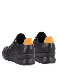 Rieker Sneakersy L4850-00 Czarny. Kolor: czarny. Materiał: skóra #5