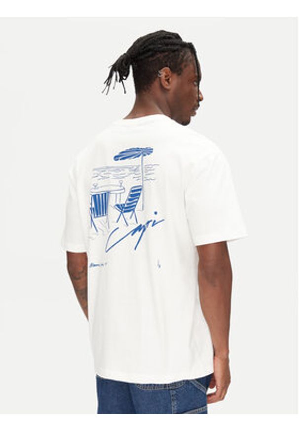 Only & Sons T-Shirt Milo 22034452 Biały Relaxed Fit. Kolor: biały. Materiał: bawełna