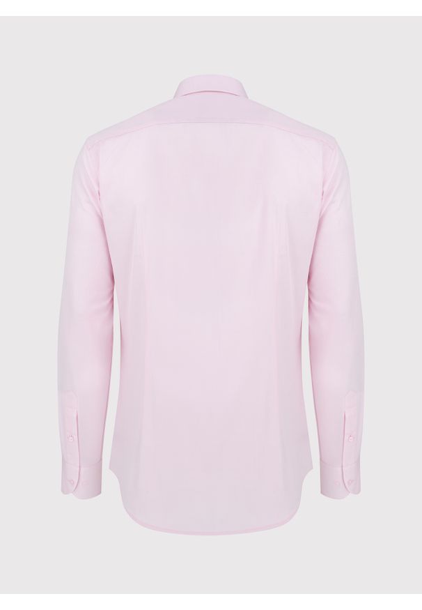 Pako Lorente - PAKO LORENTE – Różowa koszula męska. Kolor: różowy. Materiał: bawełna. Długość rękawa: długi rękaw. Długość: długie. Wzór: gładki