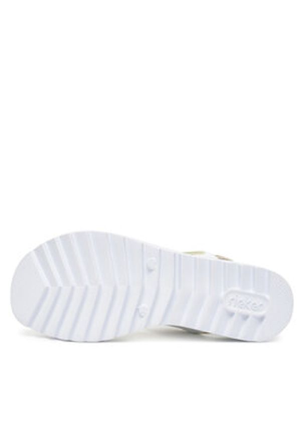 Rieker Sandały V4475-80 Biały. Kolor: biały. Materiał: skóra, syntetyk