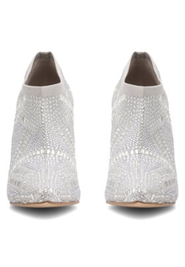 Nine West Półbuty MAJDY FF-1717 Srebrny. Kolor: srebrny. Materiał: materiał