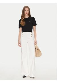 TwinSet - TWINSET T-Shirt 251TP2074 Czarny Regular Fit. Kolor: czarny. Materiał: bawełna #4