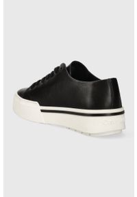 Calvin Klein tenisówki skórzane LOW TOP LACE UP męskie kolor czarny HM0HM01177. Nosek buta: okrągły. Kolor: czarny. Materiał: skóra #3