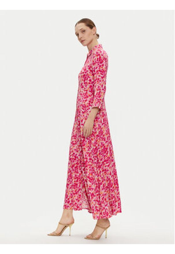 YAS Sukienka koszulowa Savanna 26022663 Różowy Loose Fit. Kolor: różowy. Materiał: wiskoza. Typ sukienki: koszulowe