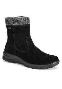 Rieker Botki L7165-00 Czarny. Kolor: czarny. Materiał: skóra, zamsz #3