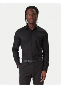 Calvin Klein Koszula LV019EU006 Czarny Slim Fit. Kolor: czarny. Materiał: bawełna #1