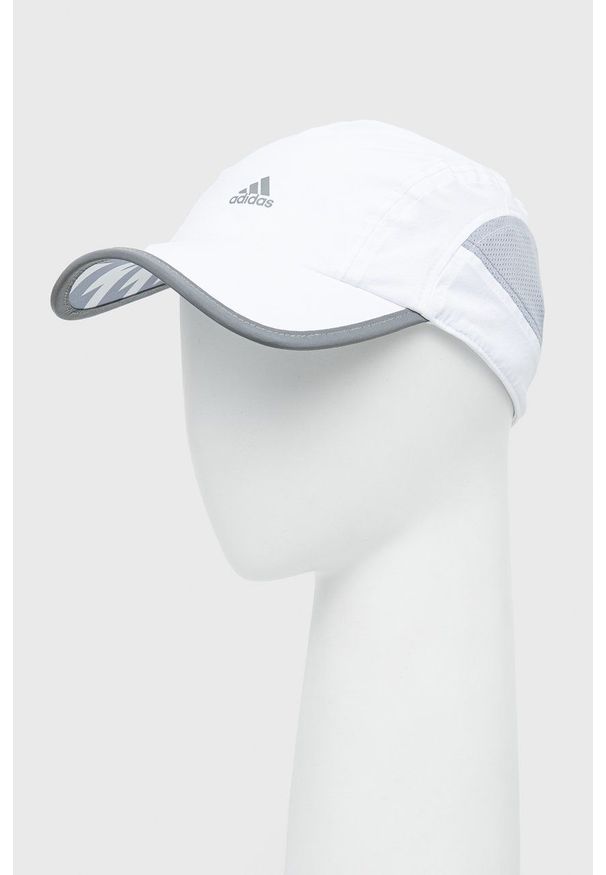 Adidas - adidas czapka HD7306 kolor biały z nadrukiem. Kolor: biały. Materiał: materiał. Wzór: nadruk