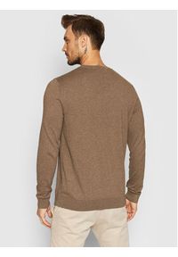 Selected Homme Sweter Berg 16074682 Brązowy Regular Fit. Kolor: brązowy. Materiał: bawełna #3