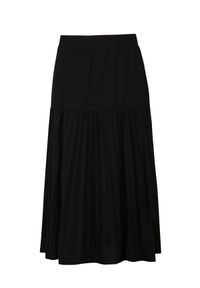 TOP SECRET - Dzianinowa, plisowana spódnica midi. Kolor: czarny. Materiał: dzianina. Sezon: zima. Styl: wizytowy #5