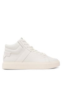 Calvin Klein Sneakersy High Top Lace Up Lth HM0HM01057 Biały. Kolor: biały. Materiał: skóra