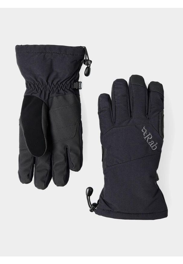 Rękawice 5-palczaste damskie Rab Storm Glove. Kolor: czarny. Sport: turystyka piesza