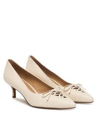 Lauren Ralph Lauren - LAUREN RALPH LAUREN Szpilki 802P06371004 Écru. Kolor: kremowy. Materiał: skóra. Obcas: na szpilce #6