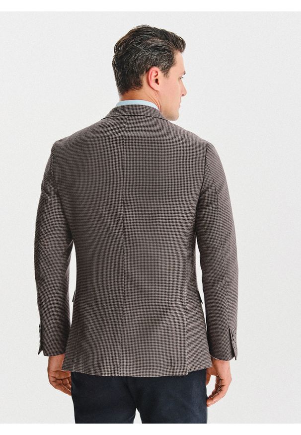 Pako Lorente - PAKO LORENTE – Wełniana marynarka w drobną kratę. Materiał: wełna