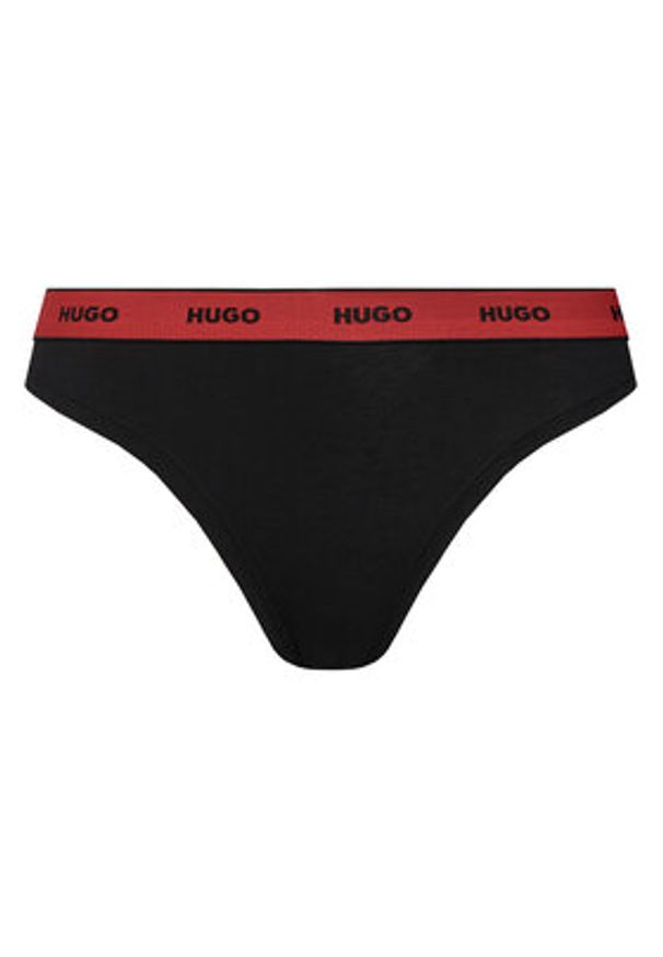 Hugo - HUGO Stringi 50545700 Czarny. Kolor: czarny. Materiał: bawełna