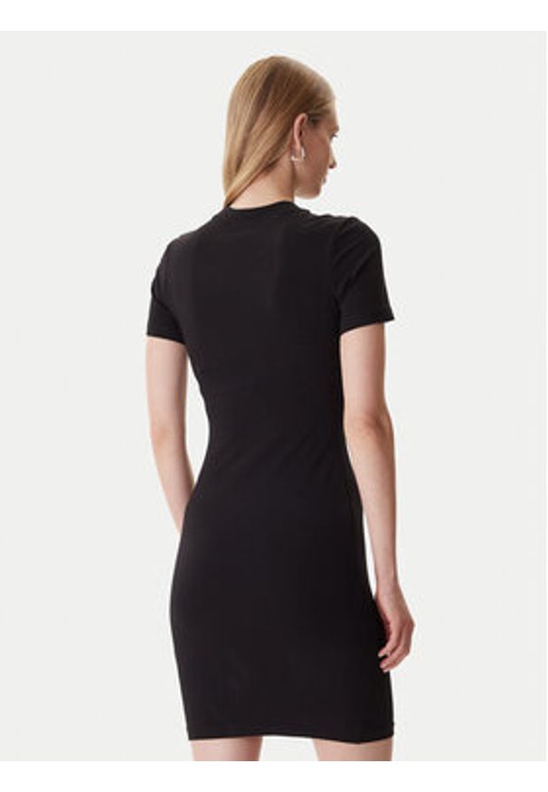 Versace Jeans Couture Sukienka codzienna 79HAOT00 CJ03T Czarny Slim Fit. Okazja: na co dzień. Kolor: czarny. Materiał: bawełna. Typ sukienki: proste. Styl: casual