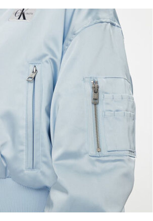 Calvin Klein Jeans Kurtka bomber J20J222591 Niebieski Regular Fit. Kolor: niebieski. Materiał: syntetyk
