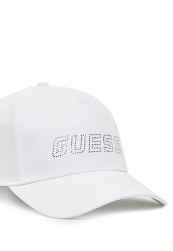 Guess Czapka z daszkiem V5GZ01 WO08O Biały. Kolor: biały. Materiał: bawełna