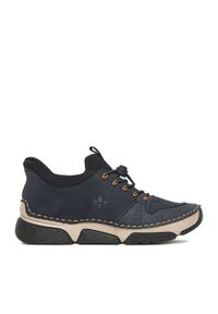 Rieker Sneakersy 45963-14 Granatowy. Kolor: niebieski. Materiał: syntetyk, materiał