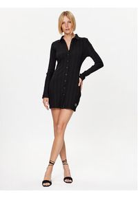 Calvin Klein Jeans Sukienka koszulowa J20J221644 Czarny Slim Fit. Kolor: czarny. Materiał: bawełna. Typ sukienki: koszulowe