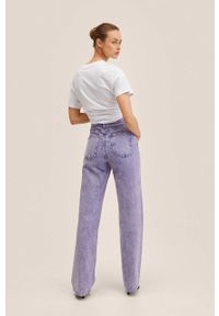 mango - Mango jeansy Tivoli damskie high waist. Stan: podwyższony. Kolor: różowy #2