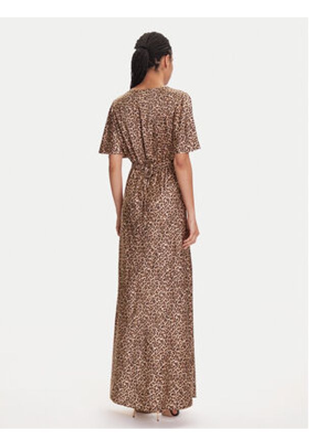 Guess Sukienka wieczorowa W5YK01 WHEZ2 Beżowy Regular Fit. Kolor: beżowy. Materiał: wiskoza. Styl: wizytowy