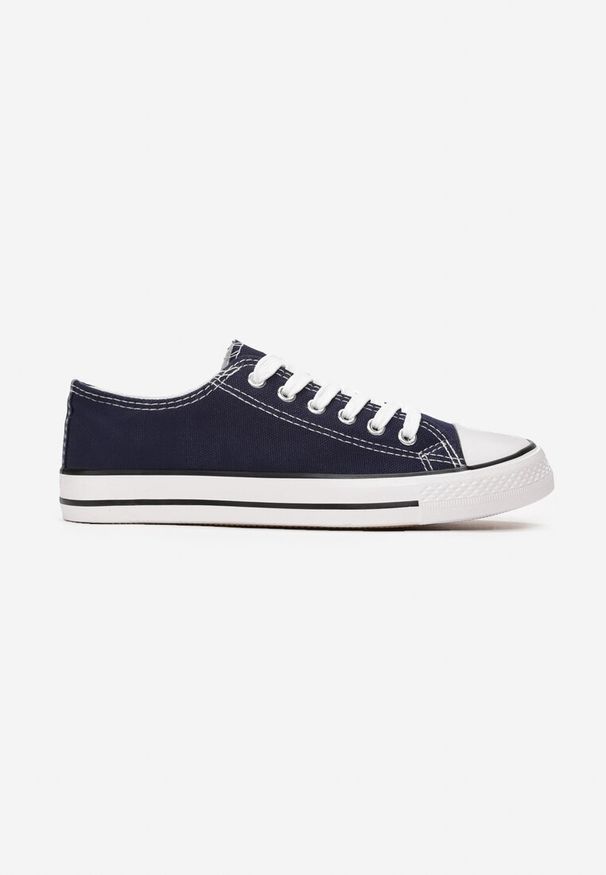 Renee - Granatowe Trampki Lakellet. Okazja: na co dzień. Wysokość cholewki: przed kostkę. Kolor: niebieski. Materiał: guma, jeans, materiał. Szerokość cholewki: normalna. Styl: klasyczny, casual