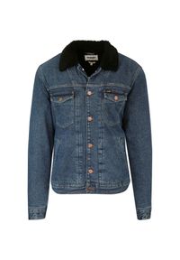 Wrangler - WRANGLER SHERPA JACKET MĘSKA KURTKA JEANSOWA LONE RANGER W423TM17H. Materiał: jeans