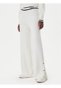 Liu Jo Sport Spodnie dzianinowe TF5252 MS59L Écru Regular Fit. Materiał: syntetyk. Styl: sportowy