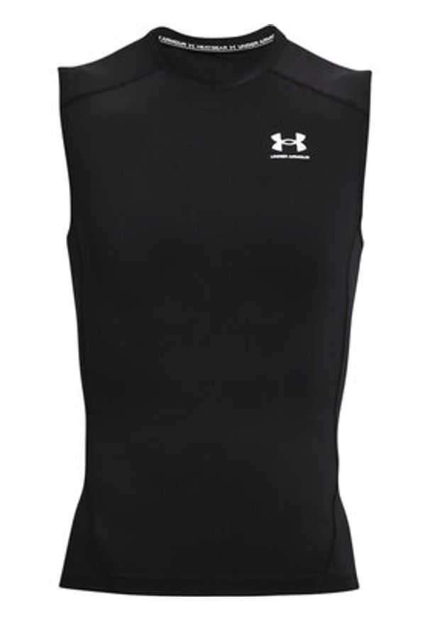Under Armour Koszulka techniczna HeatGear® 1361522 Czarny Slim Fit. Kolor: czarny. Materiał: syntetyk