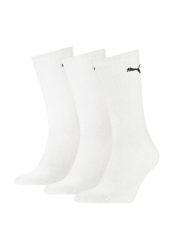 SKARPETY Puma Crew Socks 3 Pack, Dla obu płci. Kolor: biały. Materiał: bawełna, materiał