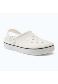 Klapki plażowe męskie Crocs Crocband Clean Of Court Clog. Okazja: na plażę. Kolor: biały. Styl: sportowy