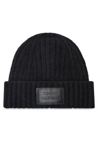 TOMMY HILFIGER - Czapka Tommy Hilfiger Modern Beanie AW0AW13767 BDS. Kolor: czarny. Materiał: materiał, poliamid #1