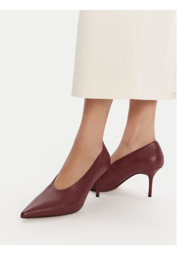 Gino Rossi Szpilki CLEO-1527-1-TB Bordowy. Kolor: czerwony. Materiał: skóra. Obcas: na szpilce