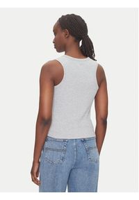 Calvin Klein Jeans Top LV047C201G Szary Slim Fit. Kolor: szary. Materiał: bawełna #2