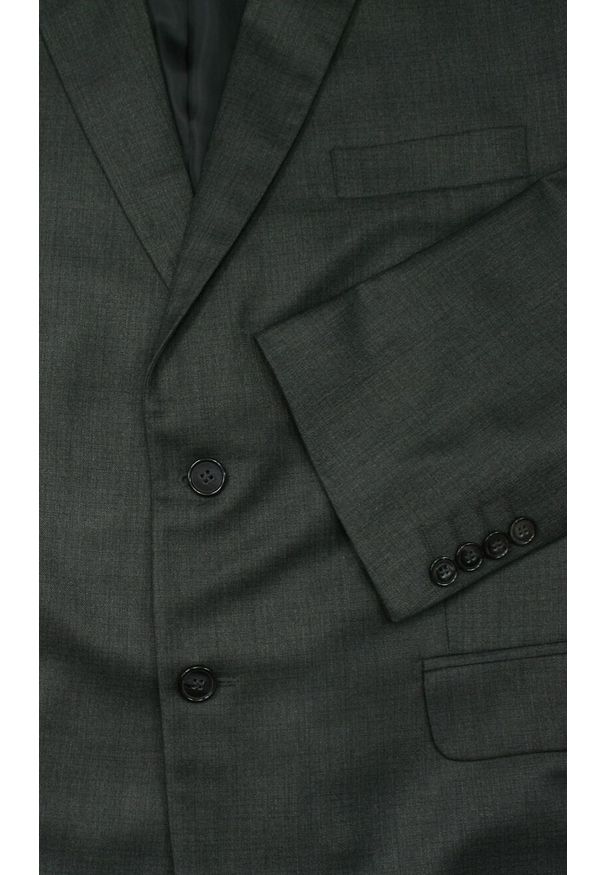 Casino - Garnitur Dwuczęściowy Popielaty Elegancki, Zapinany na Dwa Guziki, Spodnie w Kant -CASINO. Kolor: szary. Materiał: poliester, wiskoza. Wzór: gładki